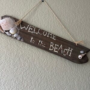 Welcome to the Beach hanging sign.  NWOT.